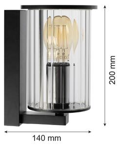 Aplică de exterior Argon 8748 NORFOLK 1xE27/15W/230V IP44 negru