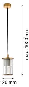 Lustră pe cablu de exterior Argon 8755 NORFOLK 1xE27/15W/230V IP44 auriu
