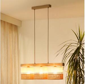 Lustră pe cablu Brilagi FOREST 3xE27/15W/230V pin/bej/crem