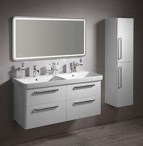 Sapho Sapho, Set de baie THEIA 120, chiuveta dubla, alb, KSET-011