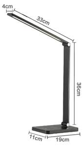 Lampă LED de birou cu încărcare wireless LED/10W/230V negru