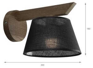 Aplică LED Brilagi ANTHONY 1xE14/40W/230V stejar nuc/negru