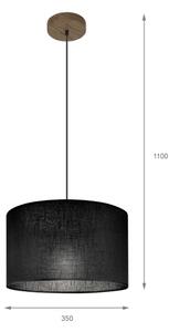Lustră pe cablu Brilagi ANTHONY 1xE27/60W/230V stejar nuc/negru