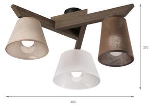 Lustră LED aplicată Brilagi ANTHONY 3xE14/40W/230V stejar nuc