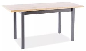 Masa extensibila ADAM, stejar artisan/negru, PAL laminat, 100/140x60x75 cm