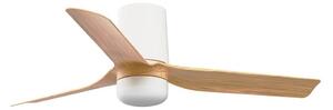 Ventilator LED dimabil de tavan FARO 33833WT-1TW MINI PUNT TUB S 10W/230V maro/alb d. 90 cm WT + telecomandă