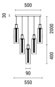 Lustră LED pe cablu LED/60W/230V 3000K