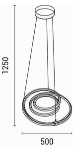 Lustră LED pe cablu LED/38W/230V 3000K 50x50 cm