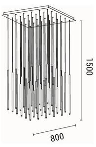Lustră LED pe cablu LED/72W/230V 3000K