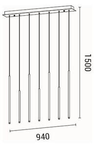 Lustră LED pe cablu LED/16W/230V 3000K