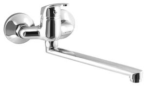 Aqualine, baterie de perete AQUALINE 35, pas 100 mm, braț plat, crom, 52021