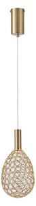 Lustră LED pe cablu LED/6,3W/230V 3000K auriu d. 14 cm