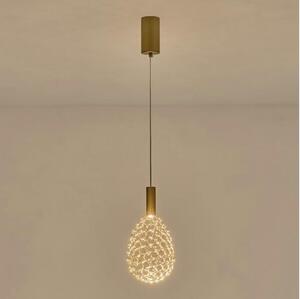Lustră LED pe cablu LED/6,3W/230V 3000K auriu d. 14 cm