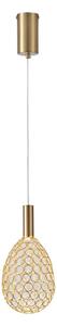 Lustră LED pe cablu LED/6,3W/230V 3000K auriu d. 14 cm