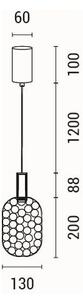 Lustră LED pe cablu LED/6,3W/230V 3000K auriu d. 13 cm