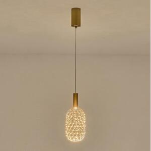 Lustră LED pe cablu LED/6,3W/230V 3000K auriu d. 13 cm