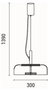 Lustră LED pe cablu LED/8W/230V 3000K pr. 30 cm