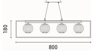 Lustră LED pe cablu LED/14W/230V 3000K