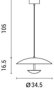 Lustră LED pe cablu LED/7W/230V 3000K d. 34,5 cm
