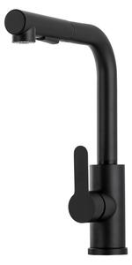 Gamma Side 2, baterie autonomă pentru chiuvetă cu gura de scurgere h-300, negru mat, GMA-BSE2-BK