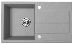 Kuchinox Viti, chiuveta granit cu 1 compartiment 760x440x175 mm + sifon, gri, LAV-SBX_511Y