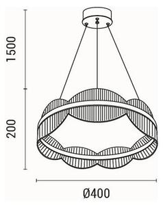Lustră LED pe cablu LED/48W/230V 3000K