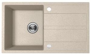Kuchinox Viti, chiuveta granit cu 1 compartiment 760x440x175 mm + sifon, bej, LAV-SBX_411Y