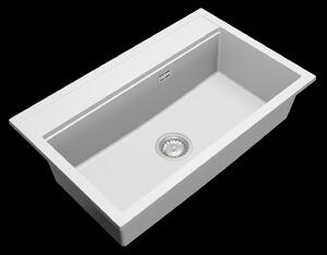 Gamma Advance, chiuvetă granit cu 1 compartiment 805x505x210 mm, alb, GMA-ZLE000118