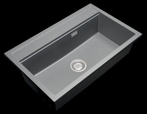 Gamma Advance, chiuvetă granit cu 1 compartiment 805x505x210 mm, gri, GMA-ZLE000119