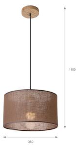 Lustră pe cablu Brilagi ANTHONY 1xE27/60W/230V stejar/maro