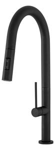 Baterie Gamma Round, chiuvetă înaltă h-460, negru mat, GMA-BRD-BK