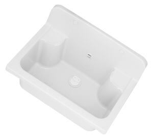 Gamma Manta, chiuveta universala din plastic 55,6x37,3x34,8 cm + sifon, 1 camera, alb, GMA-KGR56-WH