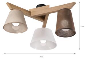 Lustră aplicată Brilagi ANTHONY 3xE14/40W/230V stejar