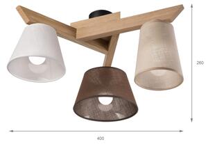Lustră aplicată Brilagi ANTHONY 3xE14/40W/230V stejar