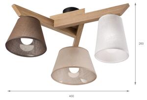 Lustră aplicată Brilagi ANTHONY 3xE14/40W/230V stejar