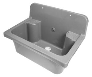 Gamma Manta, chiuveta universala din plastic 55,6x37,3x34,8 cm + sifon, 1 camera, gri, GMA-KGR56-G