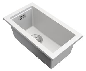 Gamma Decor 2850, chiuvetă granit cu 1 compartiment 280x500x207 mm, alb, GMA-ZLE000160