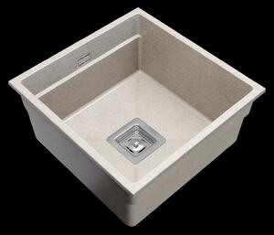 Gamma Decor 4445, chiuvetă granit cu 1 compartiment 440x450x215 mm, bej, GMA-ZLE000124