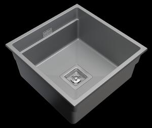 Gamma Decor 4445, chiuvetă granit cu 1 compartiment 440x450x215 mm, gri, GMA-ZLE000123
