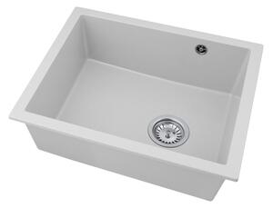 Gamma Decor 5040, chiuvetă granit cu 1 compartiment 560x460x180 mm, alb, GMA-ZLE000082