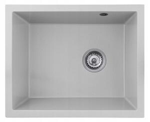 Gamma Decor 5040, chiuvetă granit cu 1 compartiment 560x460x180 mm, alb, GMA-ZLE000082