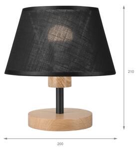 Lampă de masă Brilagi ANTHONY 1xE14/40W/230V stejar/negru