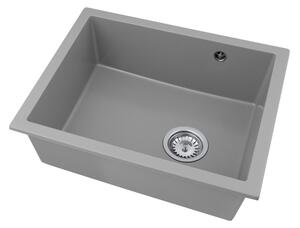 Gamma Decor 5040, chiuvetă granit cu 1 compartiment 560x460x180 mm, gri, GMA-ZLE000084