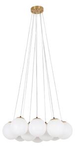 Brilagi - Lustră suspendată cu cablu GLOBE 10xE14/15W/230V albă