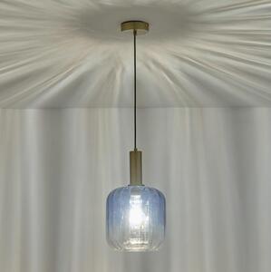 Lustră pe cablu 1xE27/15W/230V albastru/fumuriu pr. 20 cm