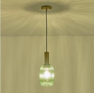 Lustră pe cablu 1xE27/15W/230V verde 13 cm