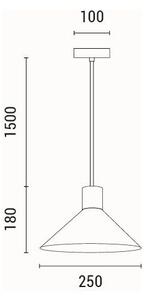 Lustră pe cablu 1xE27/15W/230V gri
