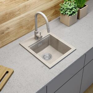 Gamma Modern 4050, chiuveta granit cu 1 compartiment 400x500x180 mm, bej, GMA-ZM-4050-B