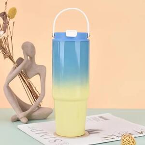 Pahar gradient, pahar de călătorie 820ml - Albastru/galben