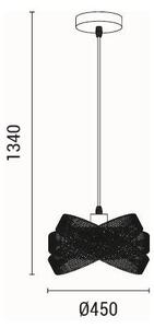 Lustră pe cablu 1xE27/40W/230V negru